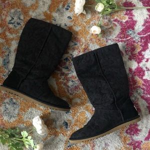 UGG Black Lace Tall Boots